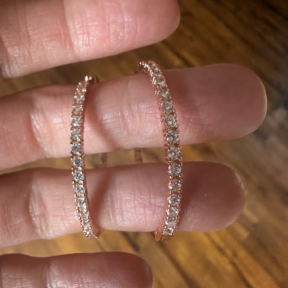 Elegant Rose Gold Hoop Earrings